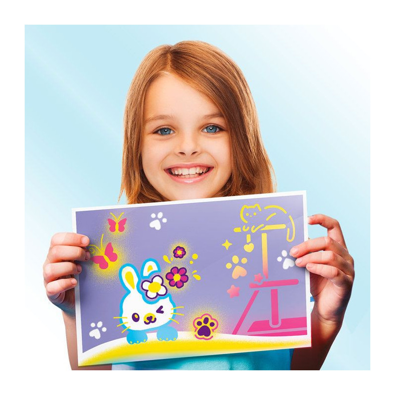 Canal Toys - Airbrush Art - Poster Creation Kit with electronic spray,