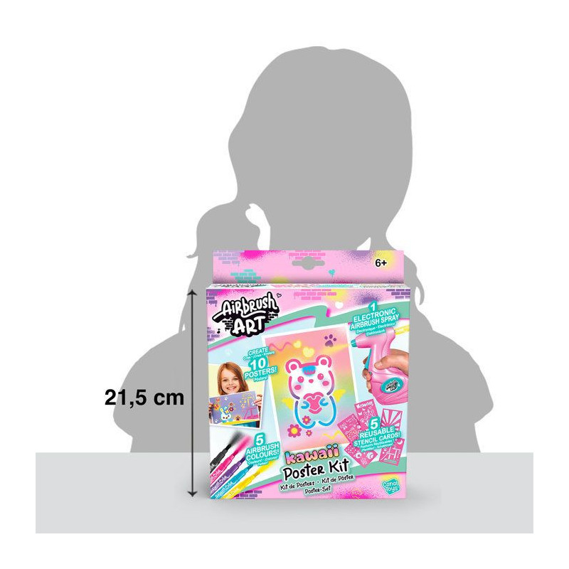 Canal Toys - Airbrush Art - Poster Creation Kit with electronic spray,