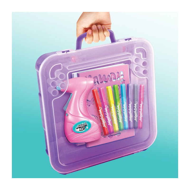 Canal Toys - Airbrush Art - Activity case with electronic spray, stenc