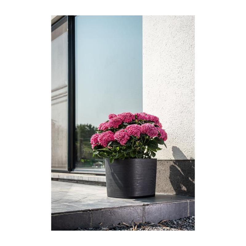 Pot with water reserve - GARDEN ID Respect - Black-Anth 20 x 20 cm - 1