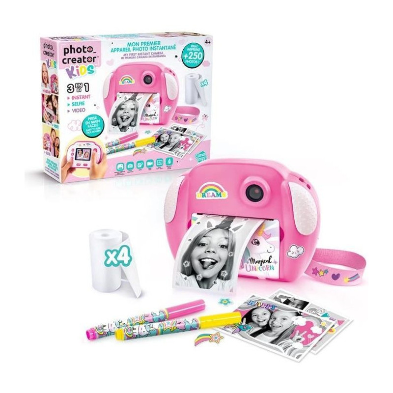 PHOTO CREATOR - Junior instant print camera - Unicorn theme - CLK 013