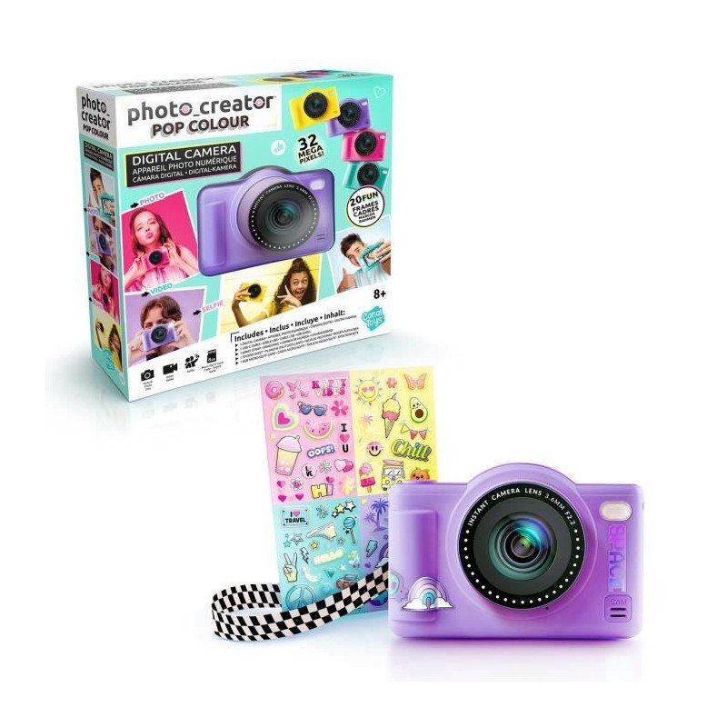 Canal Toys - Photo Creator - Pop Color Digital Camera Purple - With 32