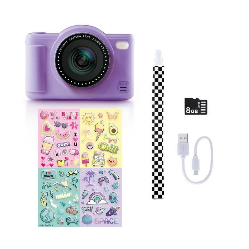 Canal Toys - Photo Creator - Pop Color Digital Camera Purple - With 32