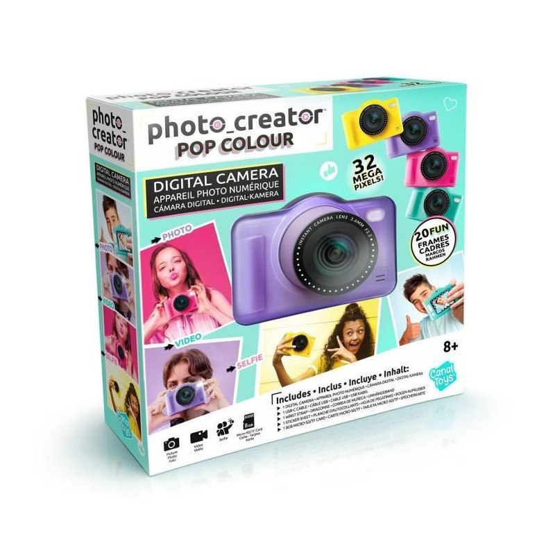 Canal Toys - Photo Creator - Pop Color Digital Camera Purple - With 32