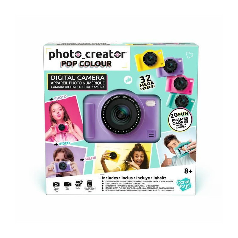 Canal Toys - Photo Creator - Pop Color Digital Camera Purple - With 32
