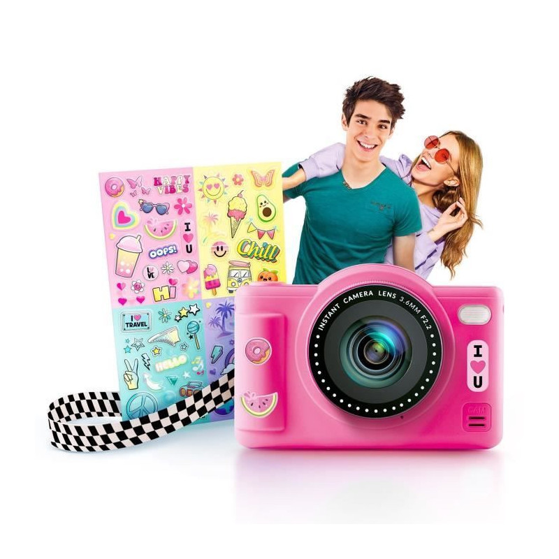 Canal Toys - Photo Creator - Pop Digital Camera Pink Color - With 32GB