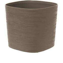 Pot with water reserve - GARDEN ID Respect - Taupe 25 x 25 cm - 100% h