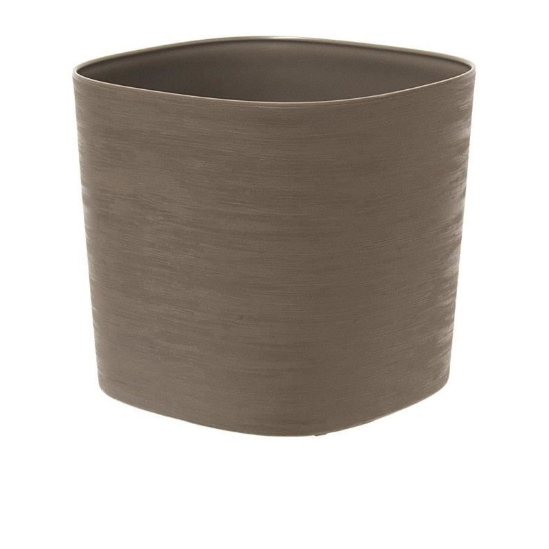 Pot with water reserve - GARDEN ID Respect - Taupe 25 x 25 cm - 100% h
