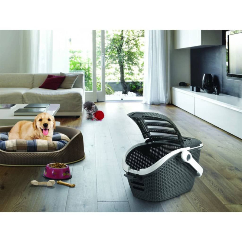 CURVER Transport basket - Charcoal gray - For cats
