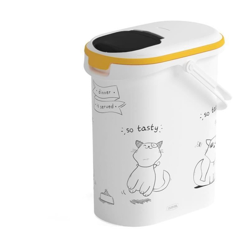 CURVER Food container Le Diner is served - 4 kg - 10 L - White and bla