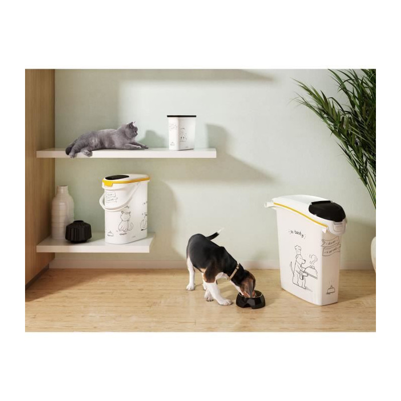 CURVER Food container Le Diner is served - 4 kg - 10 L - White and bla