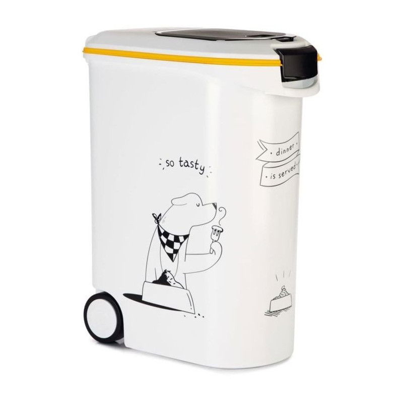 CURVER Dry food container 54 L / 20 kg - Dinner pets - White - 49.3 x