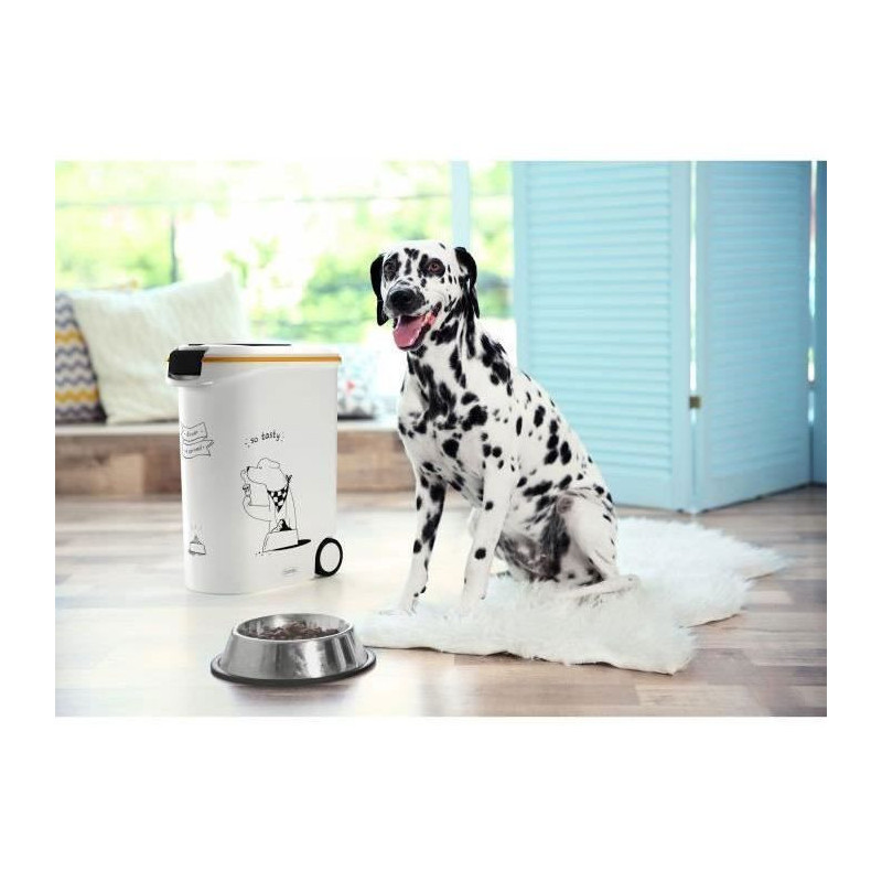 CURVER Dry food container 54 L / 20 kg - Dinner pets - White - 49.3 x