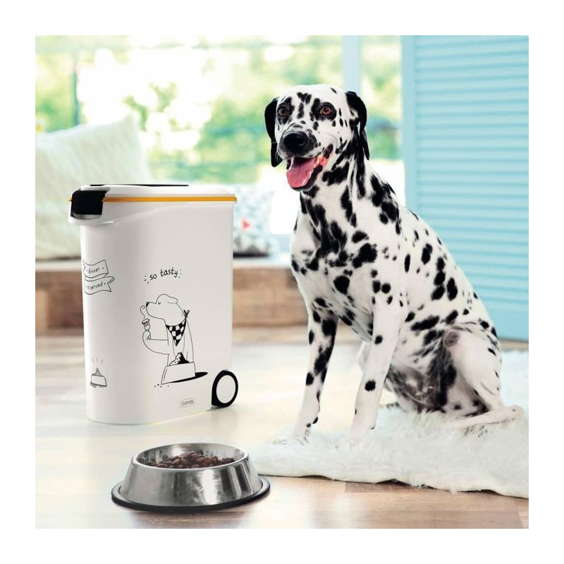 CURVER Dry food container 54 L / 20 kg - Dinner pets - White - 49.3 x