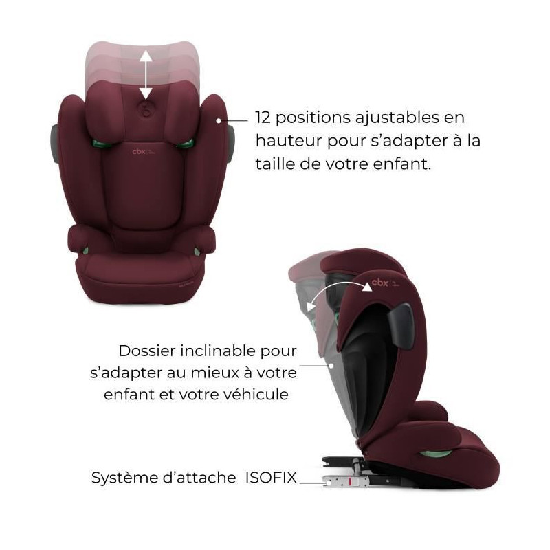 Car seat - CYBEX - Solution B3 i-fix - Dynamic - Group 2/3 - Reclining