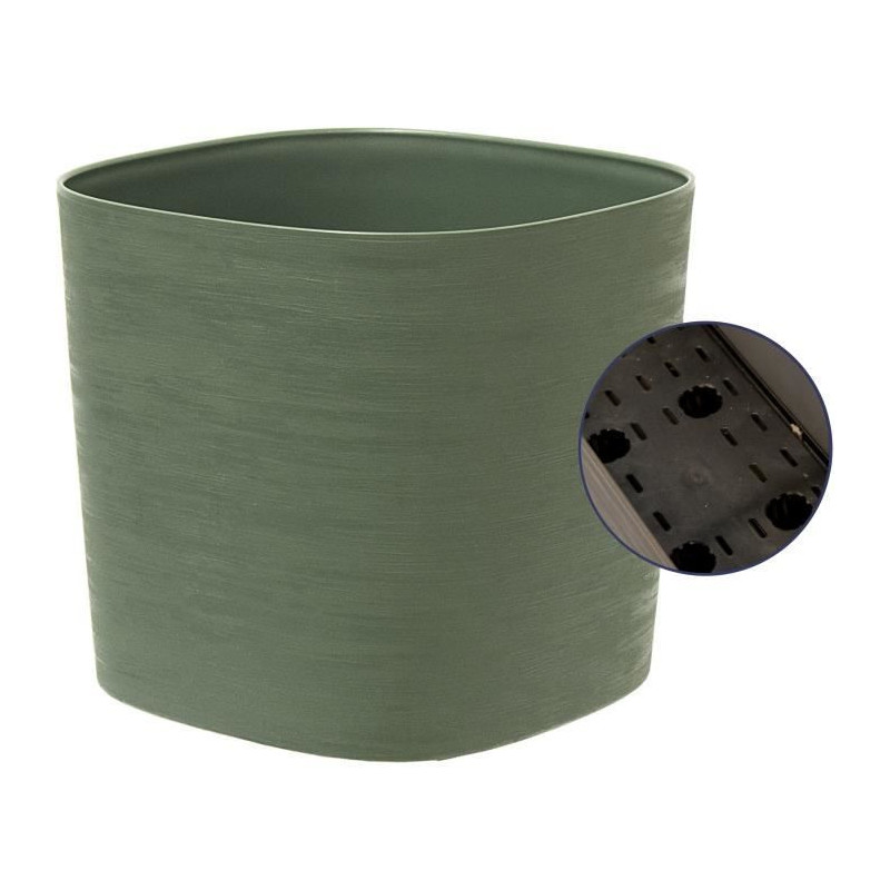 Pot with water reserve - GARDEN ID Respect - Verdigris 25 x 25 cm - 10