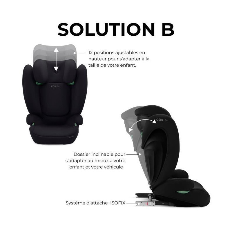 AUTO SEP SOLUTION B I -FIX Volcano Black Cybex - Group 2/3 - Black