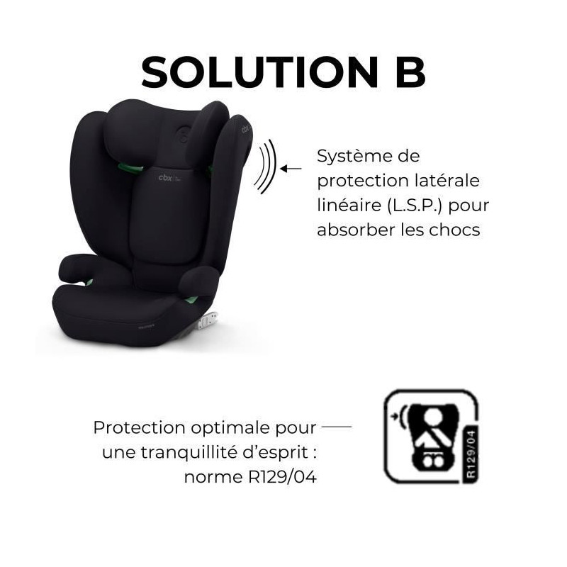 AUTO SEP SOLUTION B I -FIX Volcano Black Cybex - Group 2/3 - Black