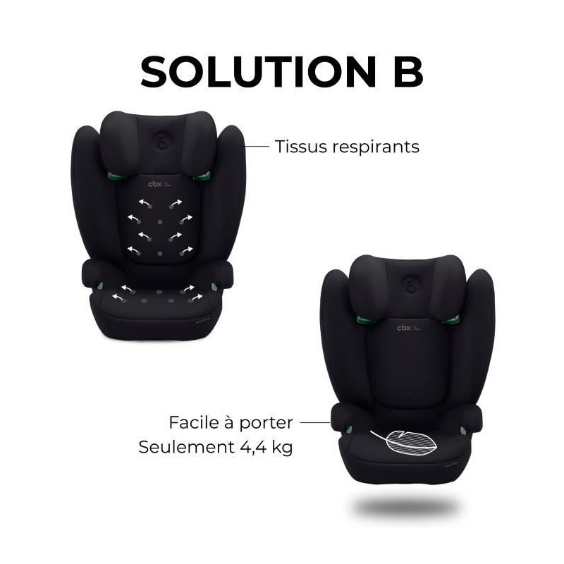 AUTO SEP SOLUTION B I -FIX Volcano Black Cybex - Group 2/3 - Black