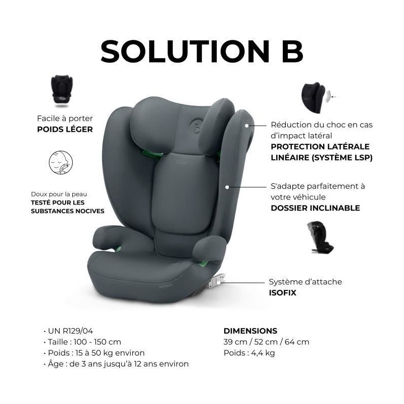 Auto Solution B I -Fix Steel Gray Cybex - Group 2/3 - Gray