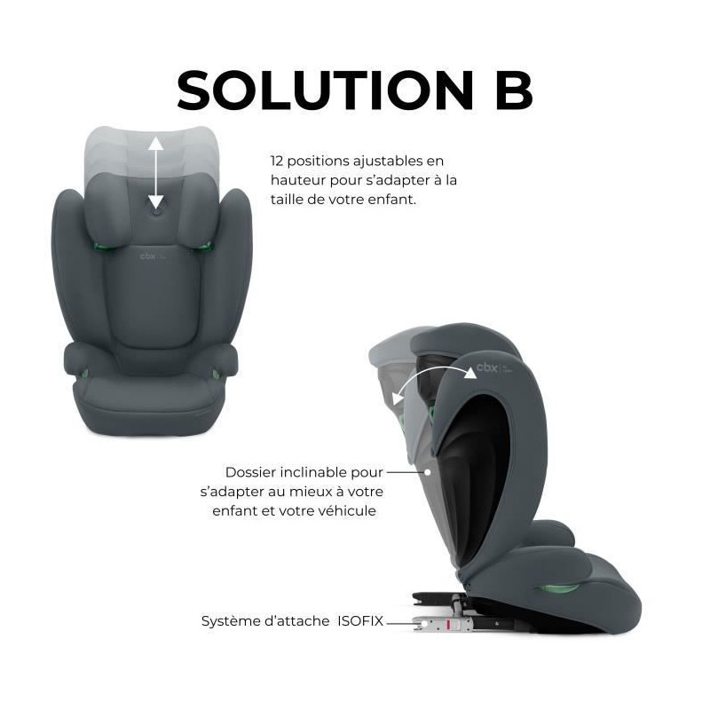 Auto Solution B I -Fix Steel Gray Cybex - Group 2/3 - Gray