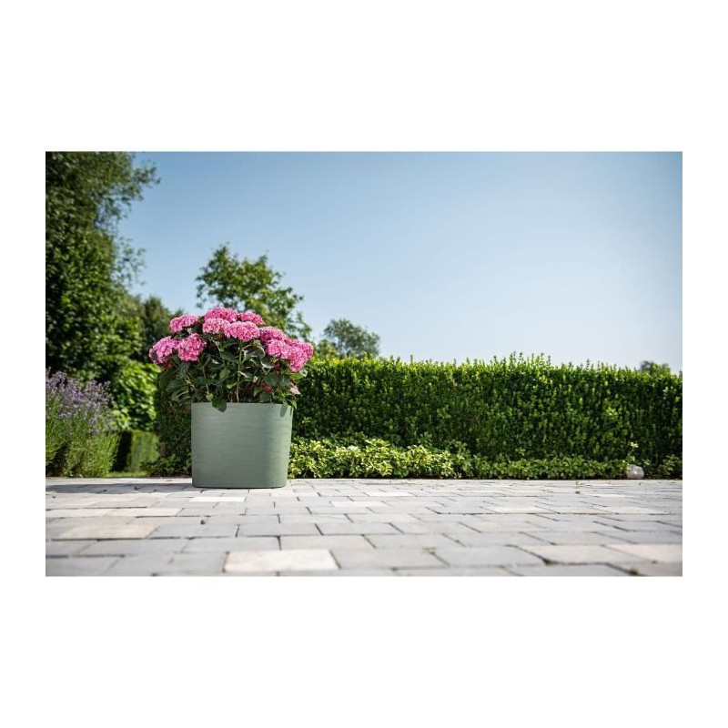 Pot with water reserve - GARDEN ID Respect - Verdigris 25 x 25 cm - 10