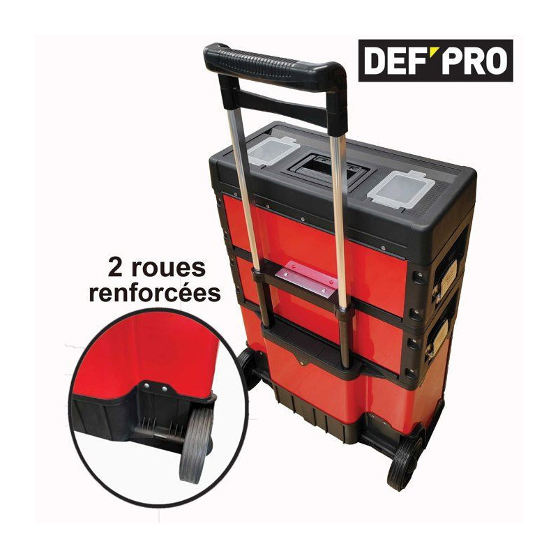 DEFPRO tool trolley 3 stackable modules