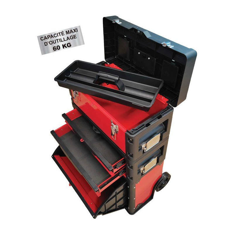 DEFPRO tool trolley 3 stackable modules