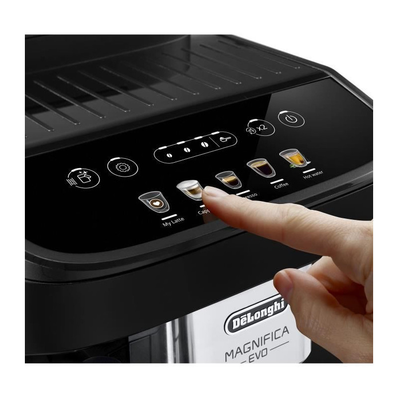 DE'LONGHI MAGNIFICA EVO, EXPRESSO Machine with crusher, Lacted drinks