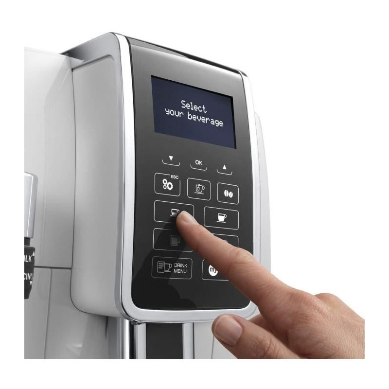 Delonghi Dinamica Ecam 350.35 W - White Steam Cappuccino - 15 bar