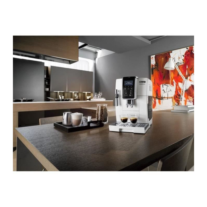 Delonghi Dinamica Ecam 350.35 W - White Steam Cappuccino - 15 bar