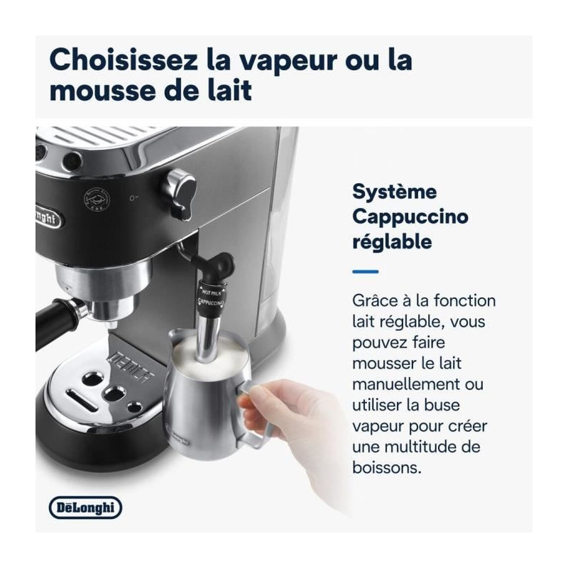 Classic espresso machine - Delonghi EC685.BK Dedica Style - Black