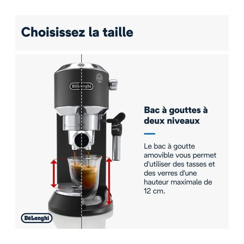 Classic espresso machine - Delonghi EC685.BK Dedica Style - Black