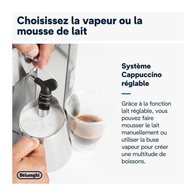 Classic espresso machine - Delonghi EC685.M Dedica Style - stainless s