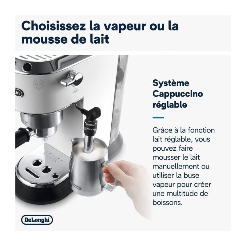Classic espresso machine - Delonghi EC 685.W Dedica Style - White