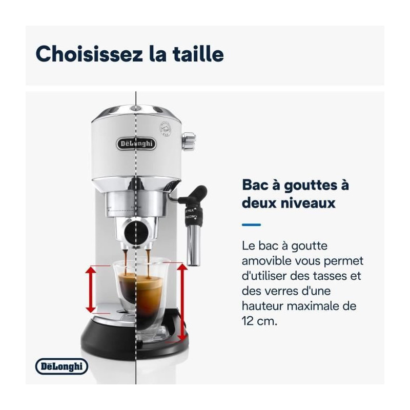 Classic espresso machine - Delonghi EC 685.W Dedica Style - White