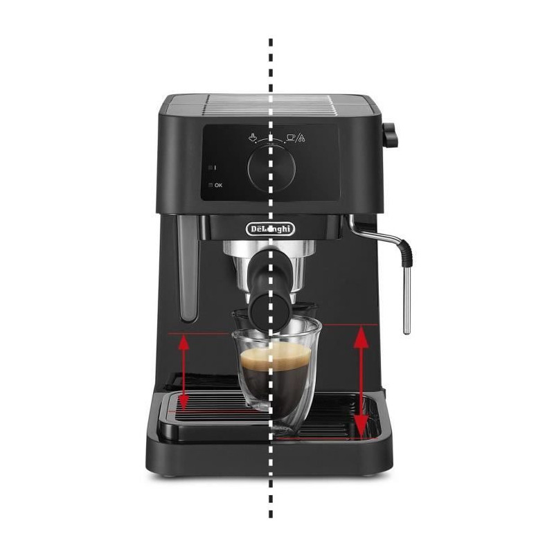Expresso machine - Delonghi - EC235.BK - Black - Steam nozzle - ESE co