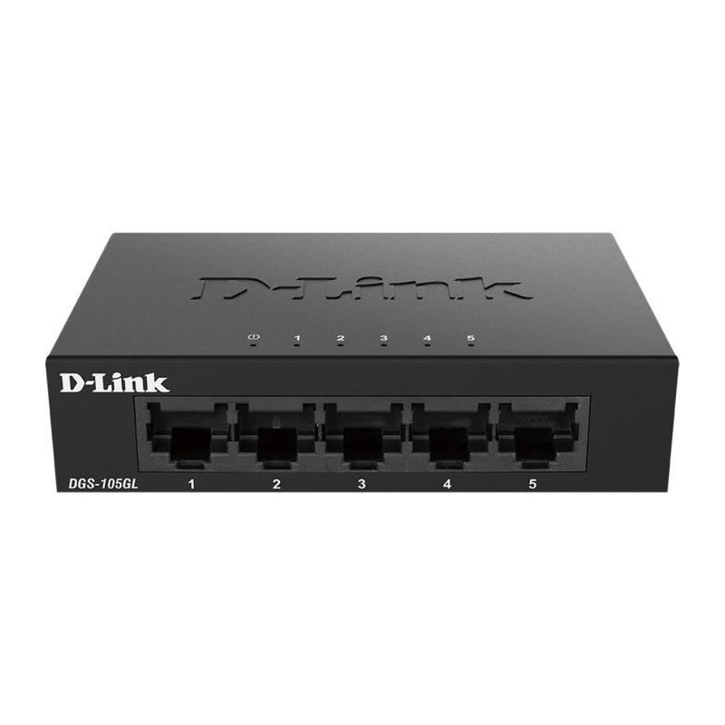 5-port Gigabit switch - Metal, plastic connectors - DLINK