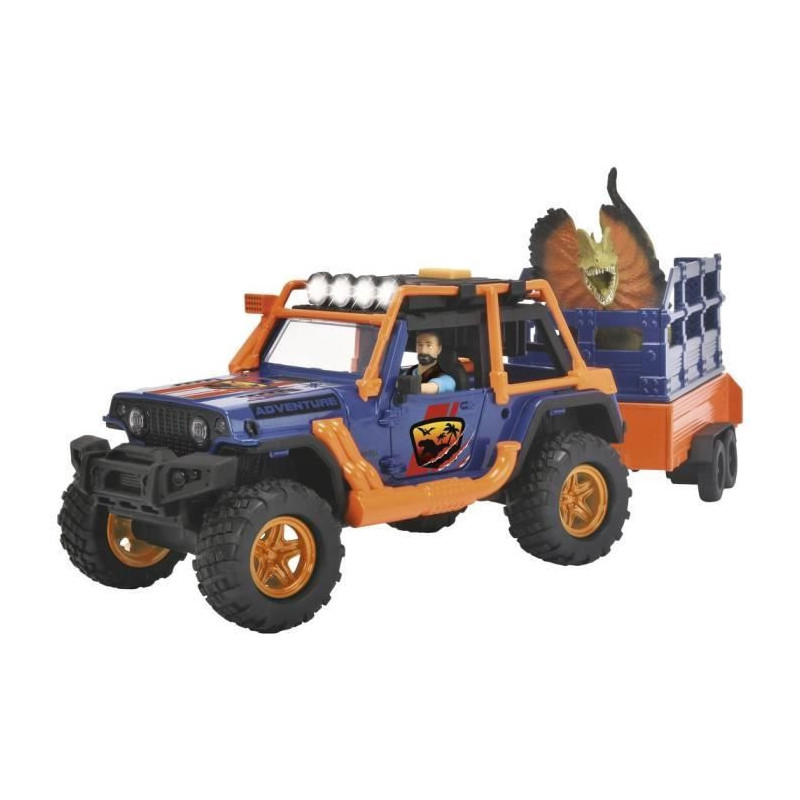 Dinosaur Commander - Dickie - 1 Jeep Wrangler with trailer + 1 action