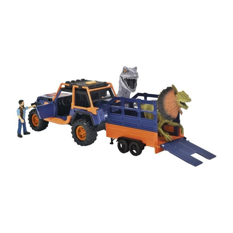 Dinosaur Commander - Dickie - 1 Jeep Wrangler with trailer + 1 action