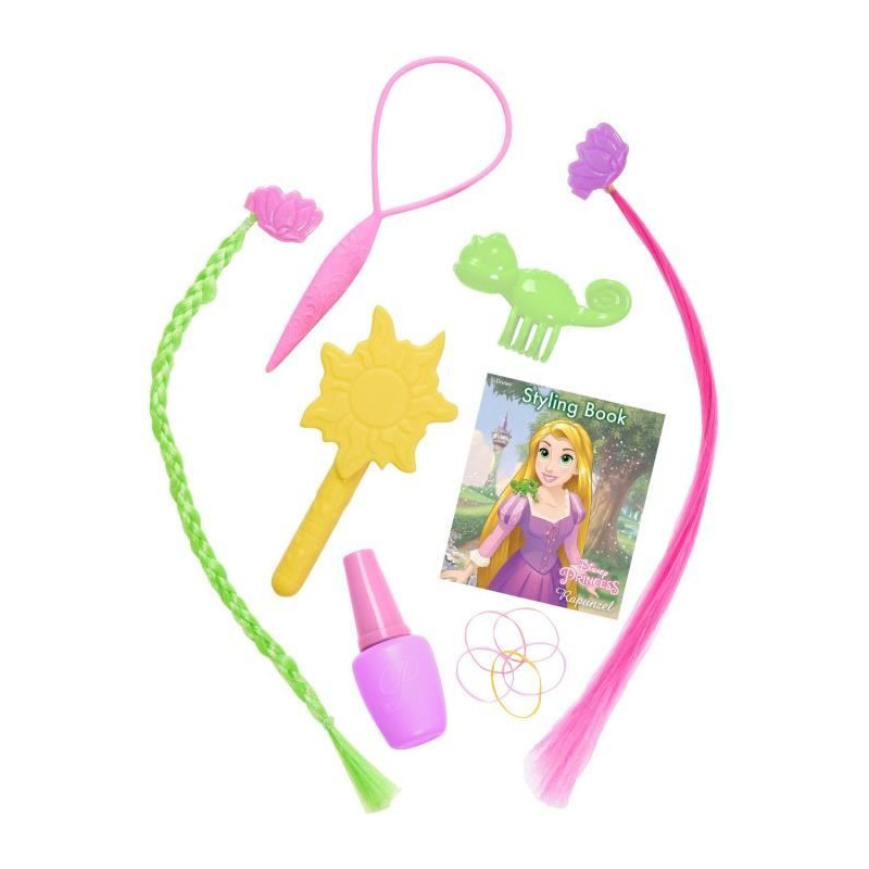 Hairdressing head - DISNEY - Rapunzel Deluxe - 12 accessories - Fake n