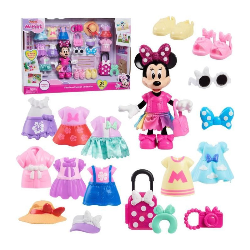 Doll box - DISNEY MINNIE MOUSE - Fashion box - Minnie doll 15 cm, 25 p