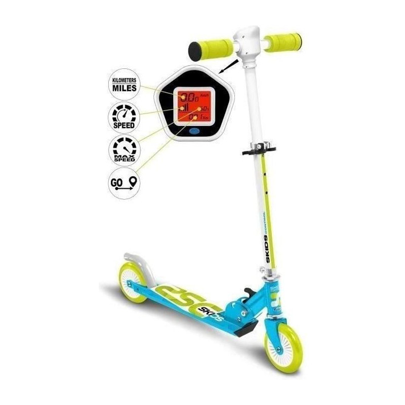 Skids Control Foldable Scooter - Blue
