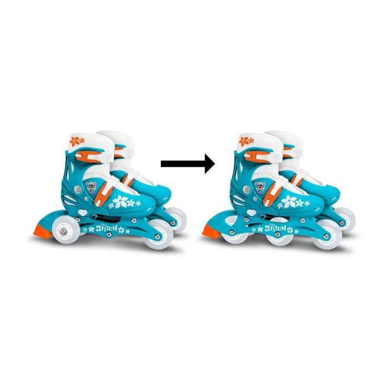 2-in-1 Inline Skates - DISNEY - STITCH - 3 Wheels - Size 27-30