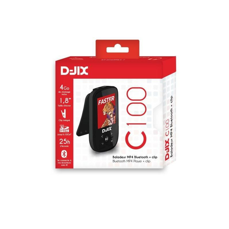 MP4 player - LOGICOM - C100 - 4 GB - Bluetooth 4.0 - Black