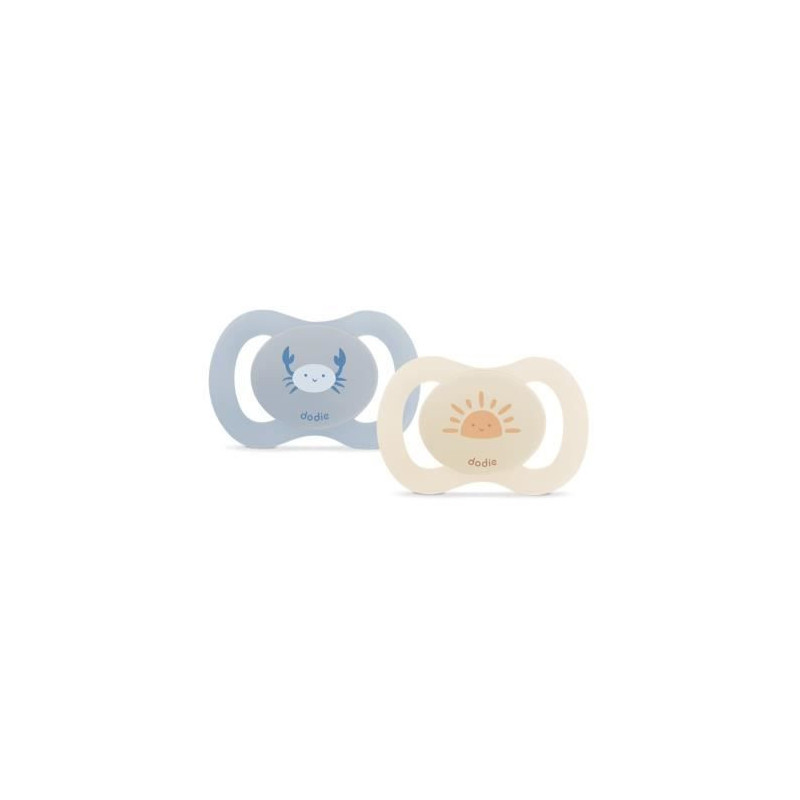 Anatomical pacifier duo - DODIE - 0/2 months - Crab