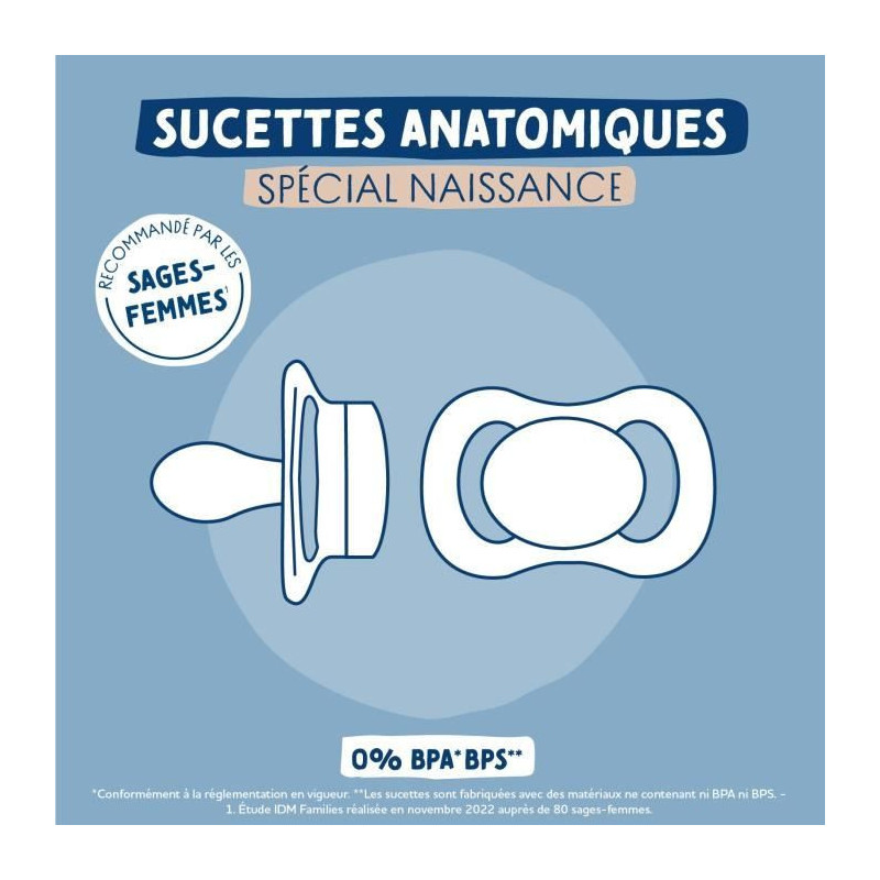 Anatomical pacifier duo - DODIE - 0/2 months - Turtle