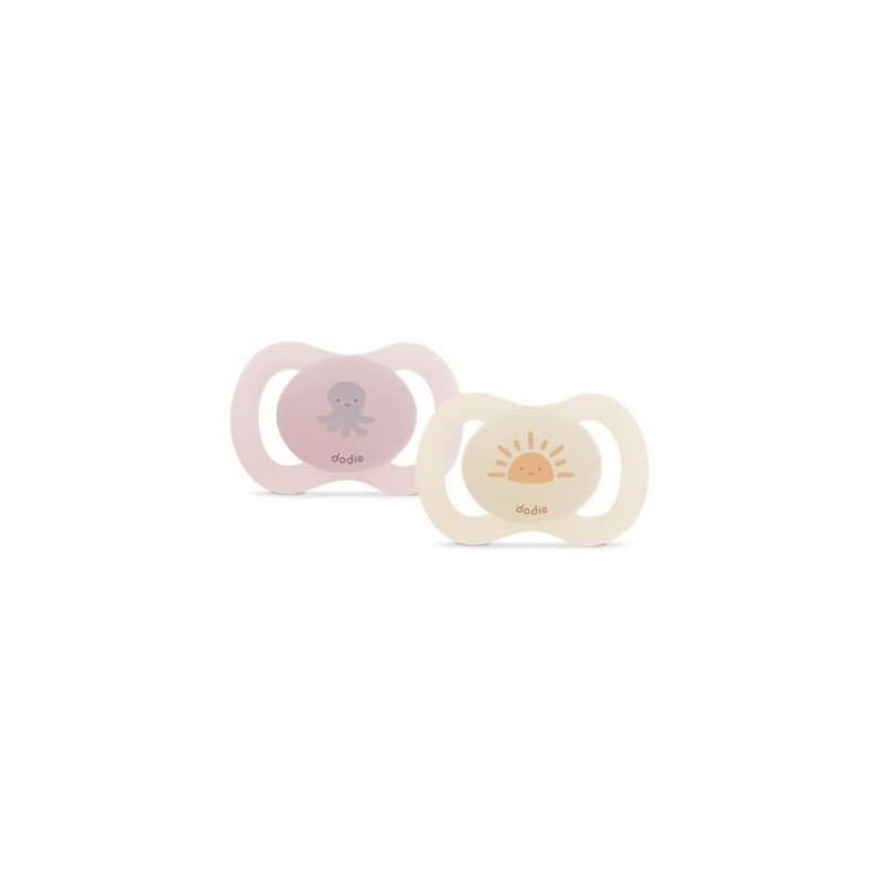 Anatomical pacifier duo - DODIE - 0/2 months - Octopus