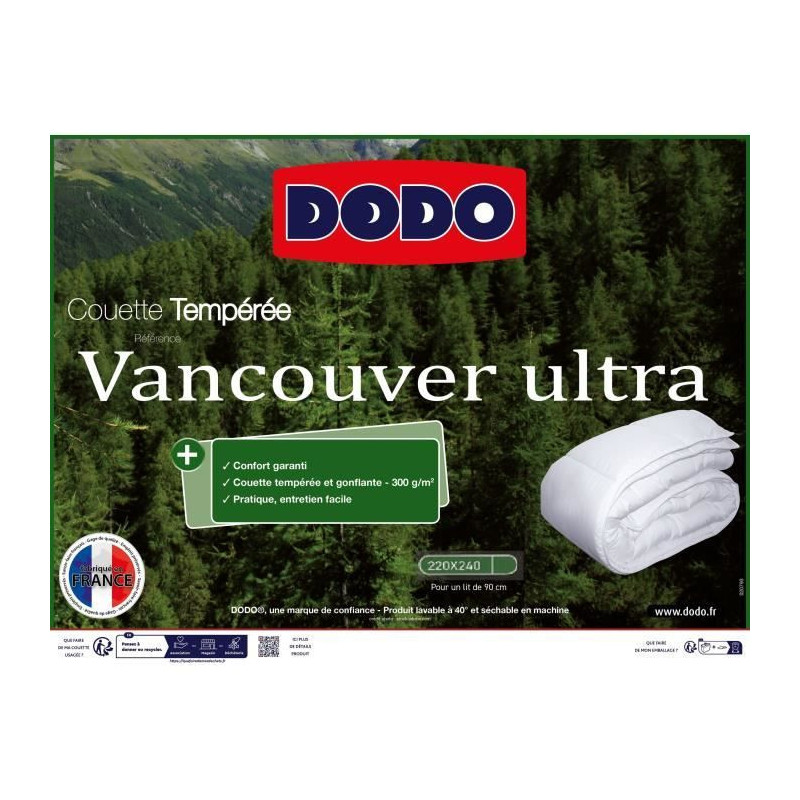 DODO Temperate Vancouver duvet - 220 x 240 cm - White