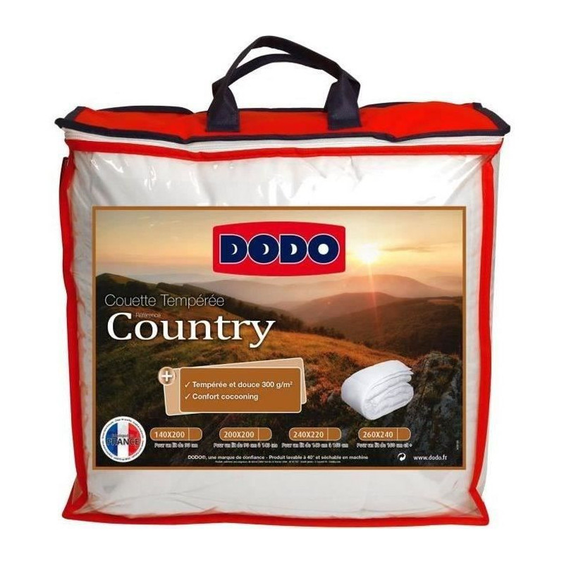 Country temperate dodo - 220 x 240 cm - White